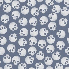 skulls tossed on grey