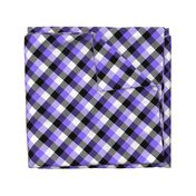 Halloween costume purple black plaid diagonal check