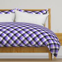 Halloween costume purple black plaid diagonal check