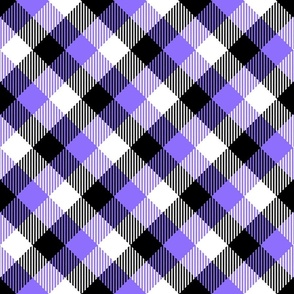 Halloween costume purple black plaid diagonal check