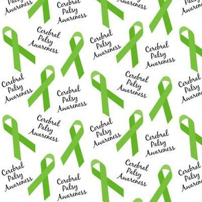 Small Scale Cerebral Palsy CP Awareness Ribbons