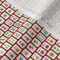 (XS) Mahjong Tiles 2 | on Red 