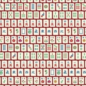 (XS) Mahjong Tiles 2 | on Red 