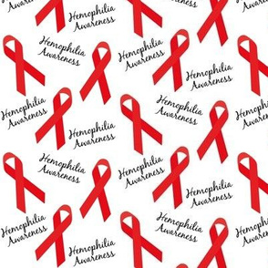 Small Scale Hemophilia Awareness Ribbons