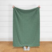 Dark Green White Plaid School Colors