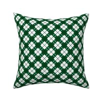 Dark Green White Plaid School Colors