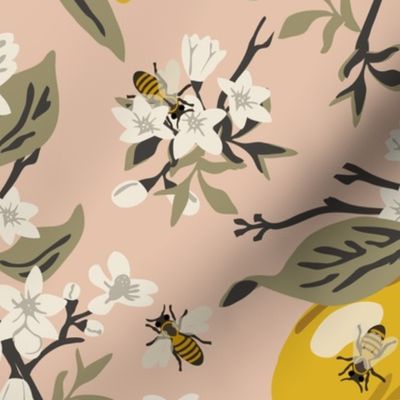 Bees & Lemons - Blush - Large