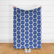 Blue mandala fabric