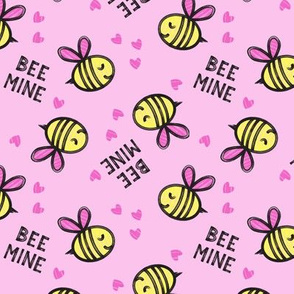 (1.5" scale) Bee Mine - Pink - valentines day C20BS