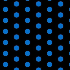 big polka blue on black