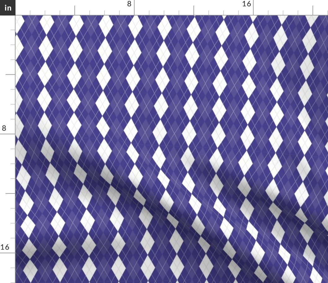 Purple White Argyle School Colors