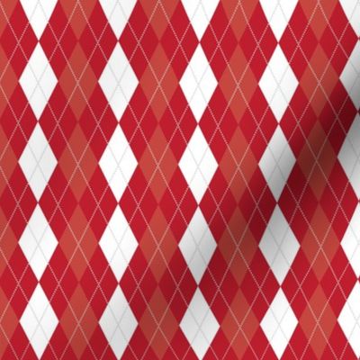 Red White Argyle School Colors