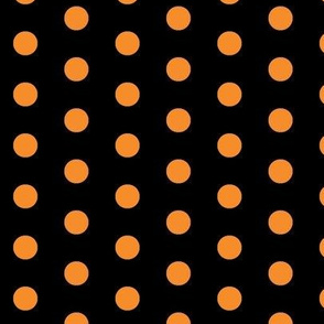 big polka orange on black