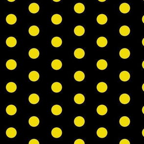 big polka yellow on black