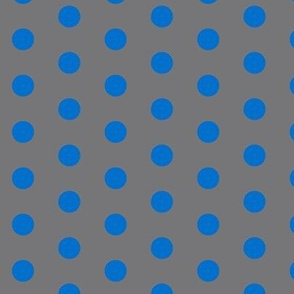 big polka blue on gray