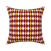 Maroon Gold Argyle School Colors