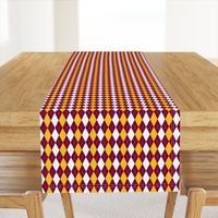 Maroon Gold Argyle School Colors