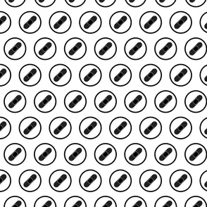 Healthcare Themed Bandage Icons Circles Pattern