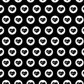 Heart Pulse Icon Pattern with Black Background