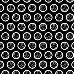 Volleyball Sports Pattern in Black & White