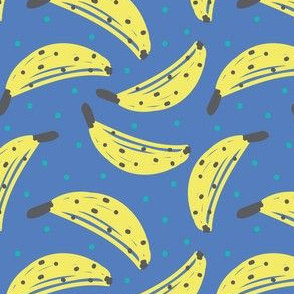 Falling Bananas on blue