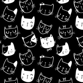 Cat Faces in Black and White