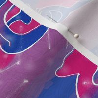 Bisexual Celebration Ruffle - Bisexual Pride Flag Colors -- 21.00in x 18.00in repeat -- 300dpi (50% of Full Scale)