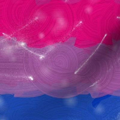 Bisexual Sparkle Ruffle - Bisexual Pride Flag Colors - 42.00in x 36.00in repeat -- 150dpi (Full Scale)