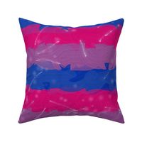 Bisexual Sparkle Ruffle - Bisexual Pride Flag Colors - 42.00in x 36.00in repeat -- 150dpi (Full Scale)