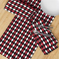 Black Red Argyle School Colors