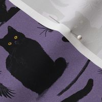 Normal scale • Witch black cat - purple