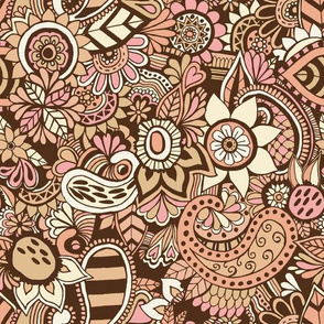 doodles - brown and cream