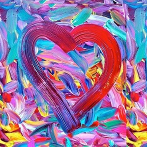 Hearts in paint