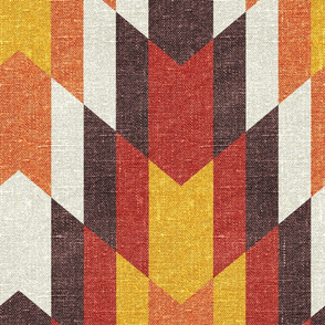 Tribal Texture Pattern 1 Sunset Fall - large scale