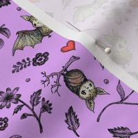 Bats & Hearts, Violet, SMALL PRINt