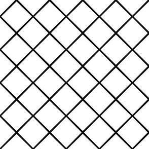 White and Black Diamond Windowpane 