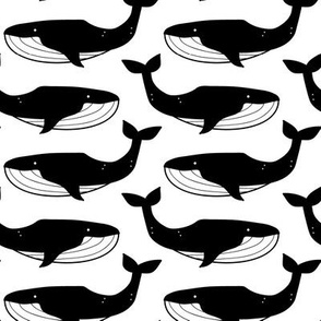 little creatures_nautical whales black on white