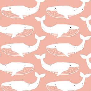 little creatures_nautical whales white on pink