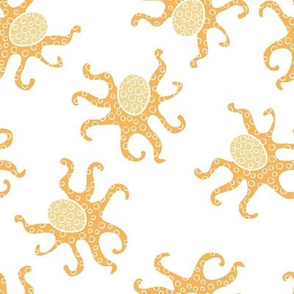 little creatures_nautical octopus orange on white