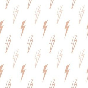 ditsy sketchy lightning bolts nude on white