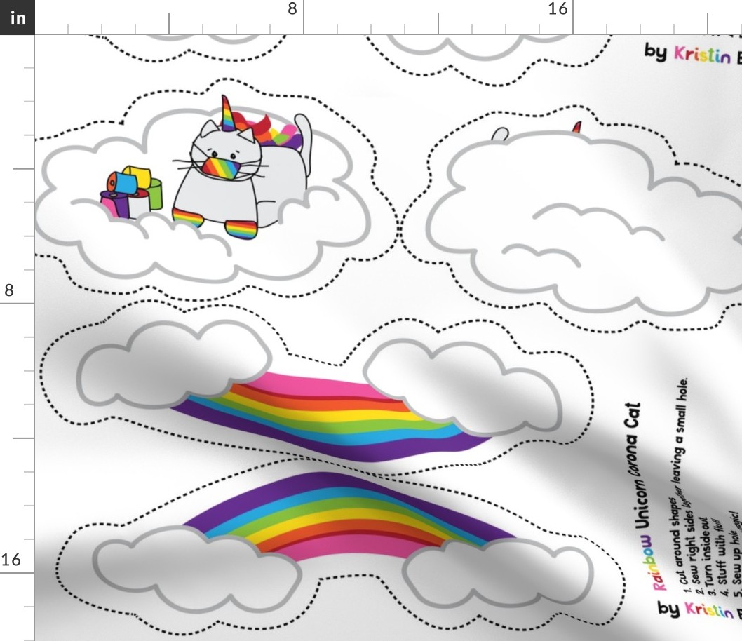 Rainbow Unicorn Corona Cat