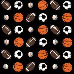 8" All Ball Sports Black--Football Soccer Baseball Basketball