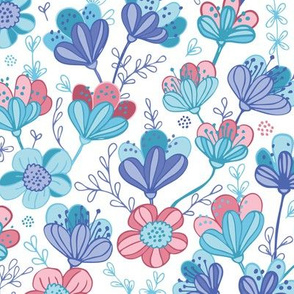 Pink // Blue flowers
