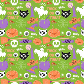 Scary Halloween Green