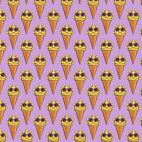 (small scale) sunshine icecream cones (with glasses) purple C20BS