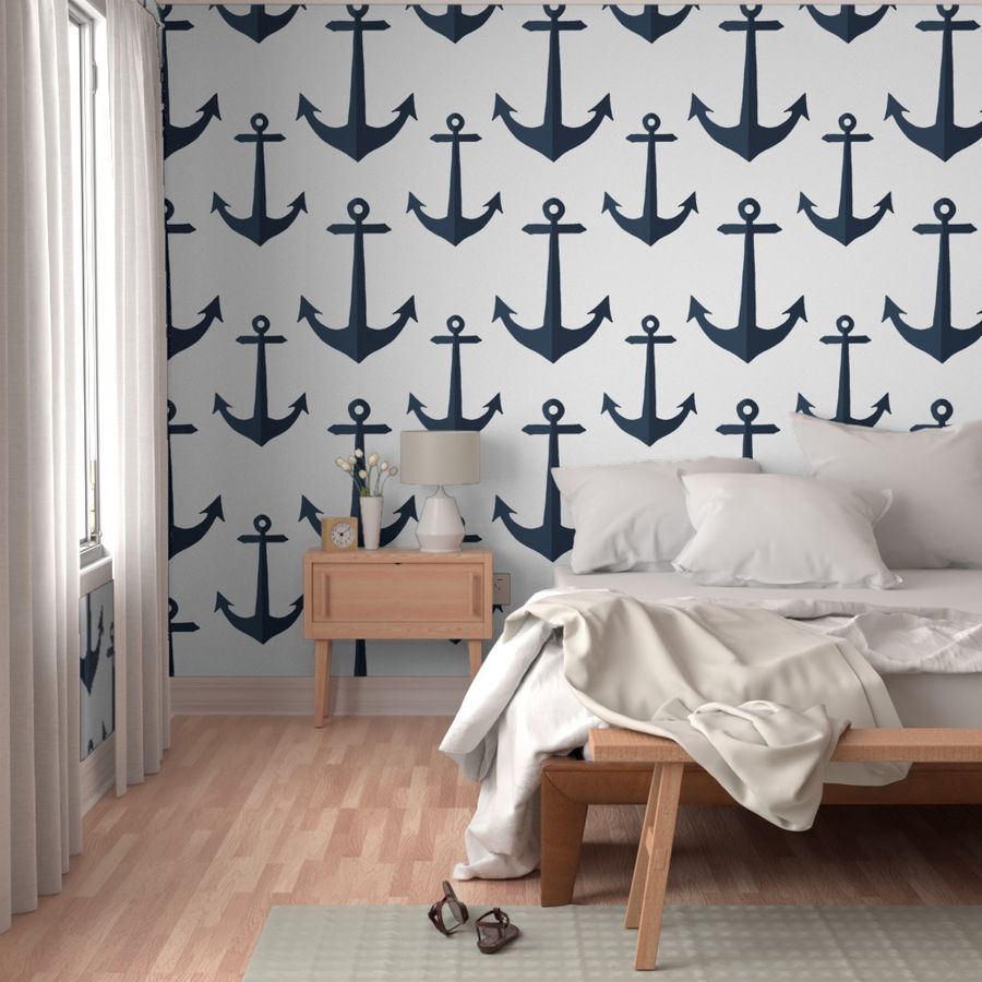 Anchors Wallpaper | Spoonflower