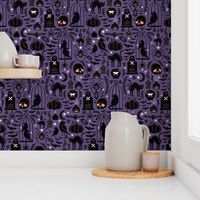 Large Spooky Witchcraft Halloween Purple