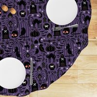 Large Spooky Witchcraft Halloween Purple