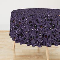 Large Spooky Witchcraft Halloween Purple