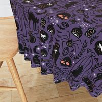 Large Spooky Witchcraft Halloween Purple